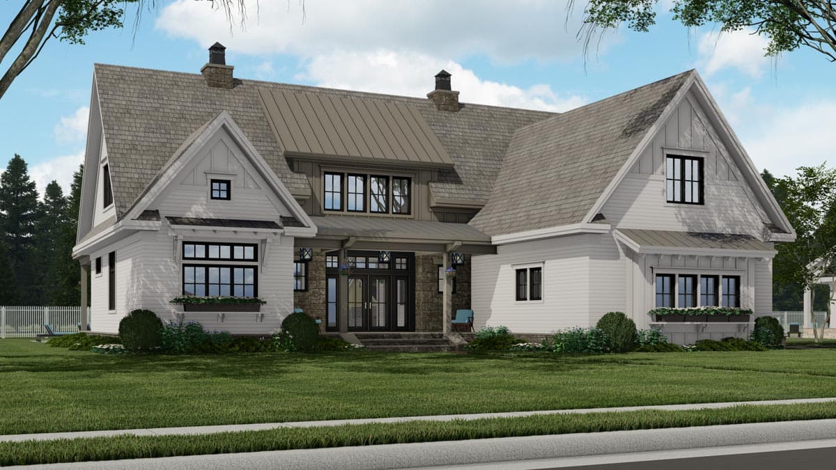 Plan 14685RK: New American House Plan with Prep Kitchen and Two Laundry Rooms - 3319 Sq Ft - Image #8 - Country, Modern Farmhouse, New American