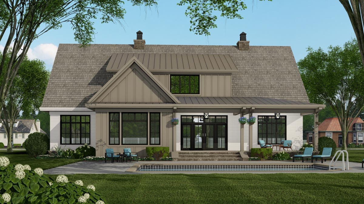 Plan 14685RK: New American House Plan with Prep Kitchen and Two Laundry Rooms - 3319 Sq Ft - Image #10 - Country, Modern Farmhouse, New American
