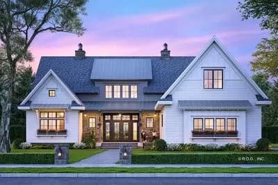 New American House Plan with Prep Kitchen and Two Laundry Rooms - 3319 Sq Ft