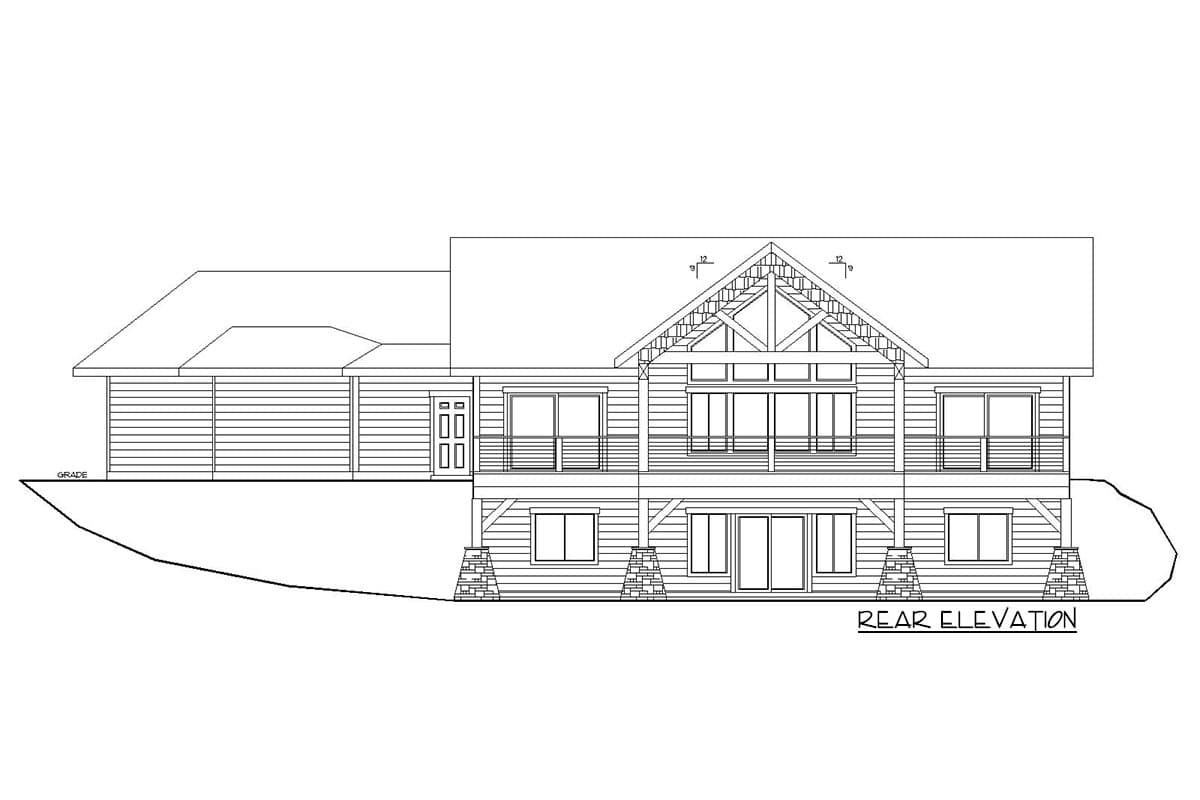Plan 35580GH: 4-Bed Northwest House Plan for Sloped Lot - 2738 Sq Ft - Image #4 - Coastal, Craftsman, Mountain, Northwest, Vacation