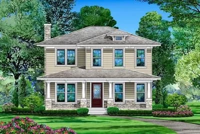 Two-Story House Plan with Game Room