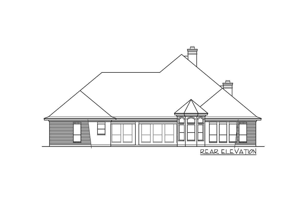 Plan 36589TX: Incredible One-Level Home Plan with Motor Court - Image #4 - Hill Country, Traditional