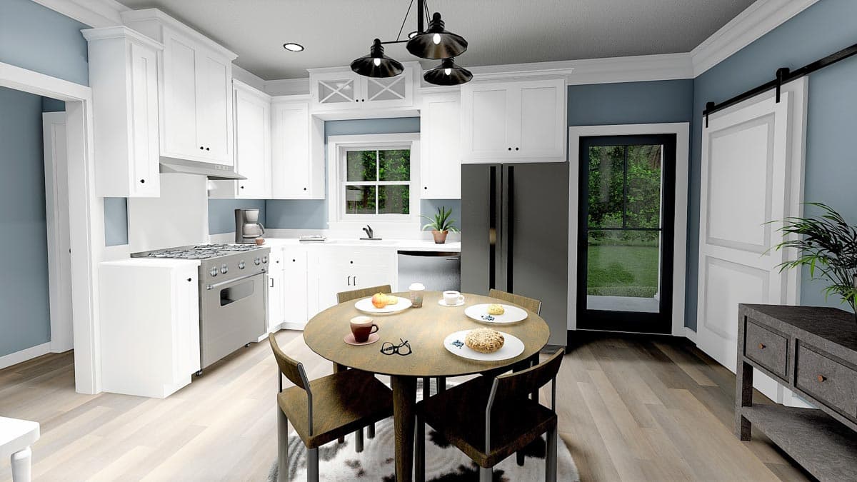 Plan 25019DH: 3-Bed Southern Country Home Plan with Split Bedrooms - 1035 Sq Ft - Image #8 - Country, Ranch, Southern