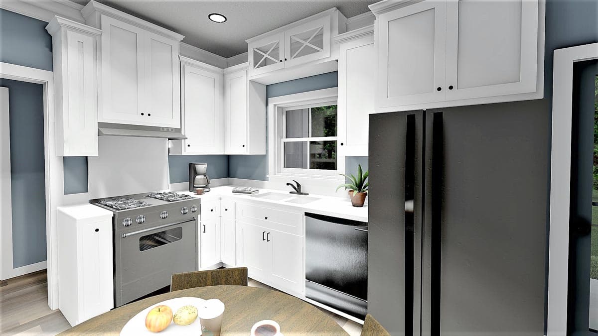 Plan 25019DH: 3-Bed Southern Country Home Plan with Split Bedrooms - 1035 Sq Ft - Image #9 - Country, Ranch, Southern