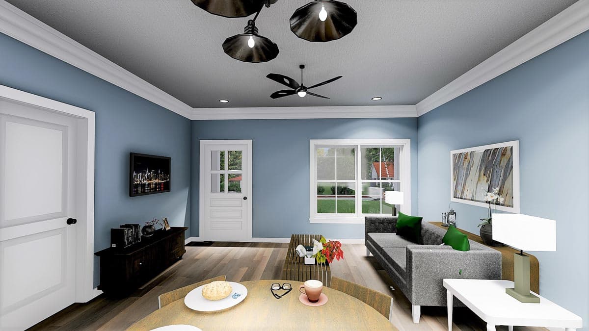 Plan 25019DH: 3-Bed Southern Country Home Plan with Split Bedrooms - 1035 Sq Ft - Image #11 - Country, Ranch, Southern