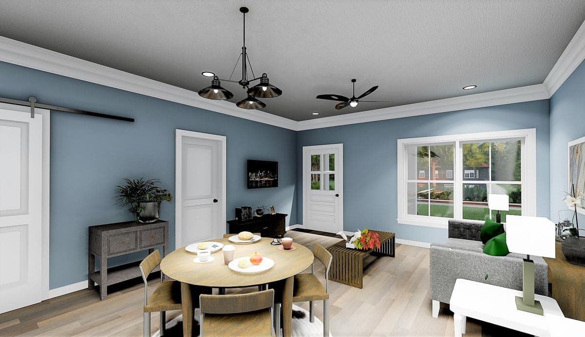 Plan 25019DH: 3-Bed Southern Country Home Plan with Split Bedrooms - 1035 Sq Ft - Image #12 - Country, Ranch, Southern