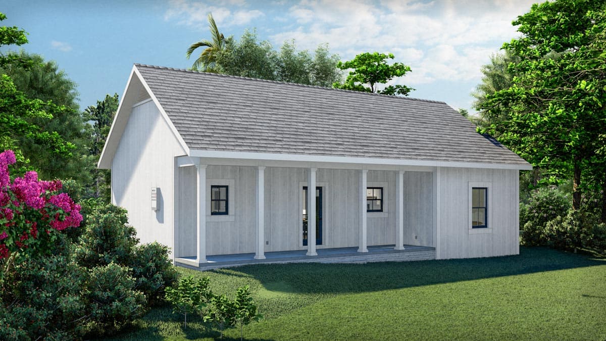 Plan 25019DH: 3-Bed Southern Country Home Plan with Split Bedrooms - 1035 Sq Ft - Image #13 - Country, Ranch, Southern