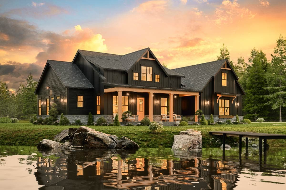 Plan 12317JL: One-Level Modern Farmhouse with Bonus Over Garage and Lower Level Expansion - 2464 Sq Ft - Image #6 - Country, Modern Farmhouse, New American