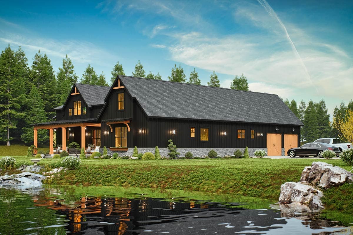 Plan 12317JL: One-Level Modern Farmhouse with Bonus Over Garage and Lower Level Expansion - 2464 Sq Ft - Image #5 - Country, Modern Farmhouse, New American