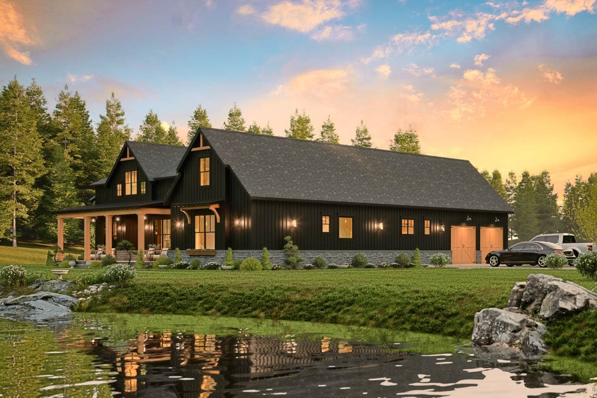 Plan 12317JL: One-Level Modern Farmhouse with Bonus Over Garage and Lower Level Expansion - 2464 Sq Ft - Image #8 - Country, Modern Farmhouse, New American