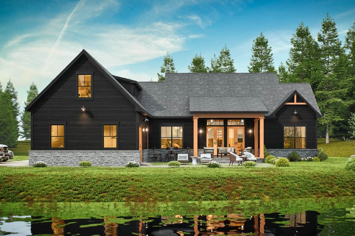 Plan 12317JL: One-Level Modern Farmhouse with Bonus Over Garage and Lower Level Expansion - 2464 Sq Ft - Image #7 - Country, Modern Farmhouse, New American