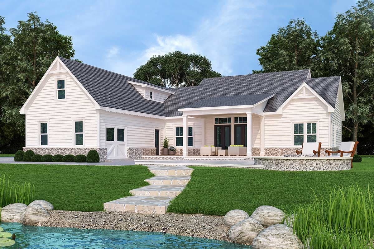 Plan 12317JL: One-Level Modern Farmhouse with Bonus Over Garage and Lower Level Expansion - 2464 Sq Ft - Image #13 - Country, Modern Farmhouse, New American