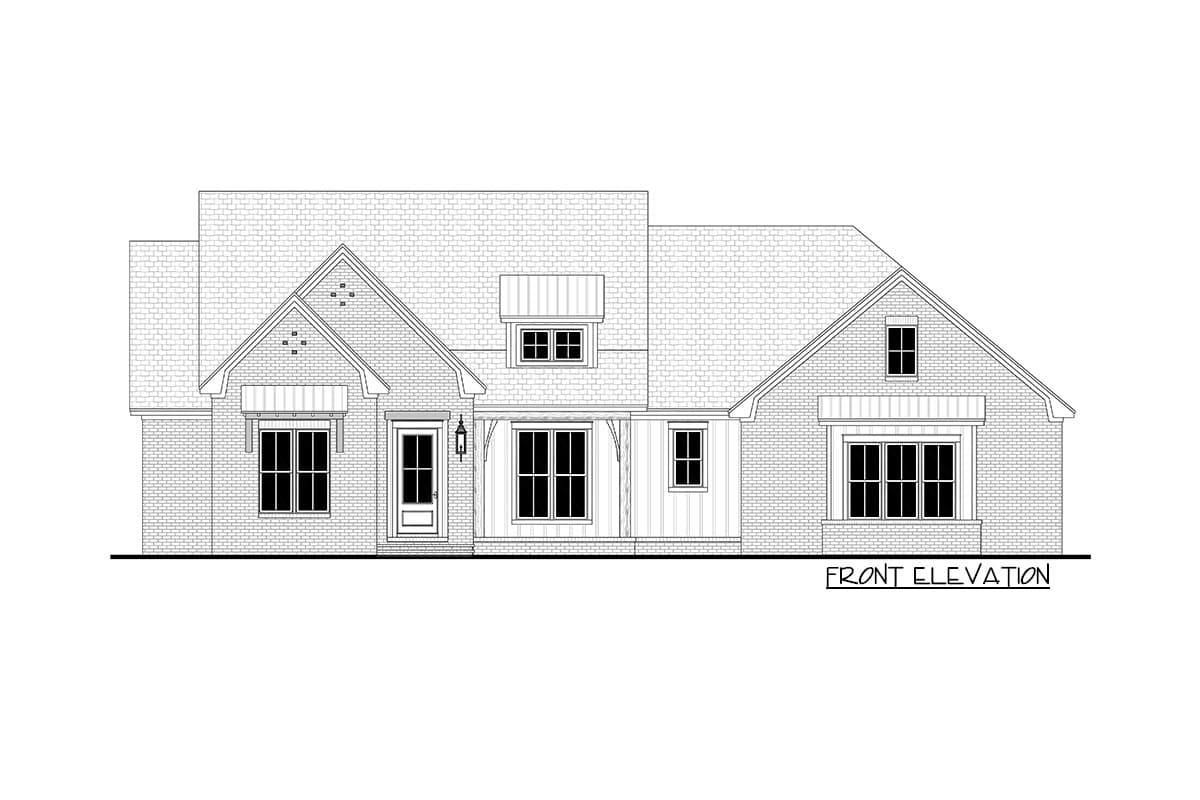 Plan 51828HZ: Split Bed Modern Farmhouse with Every Amenity - Image #4 - Cottage, Country, Farmhouse, Modern Farmhouse, Southern