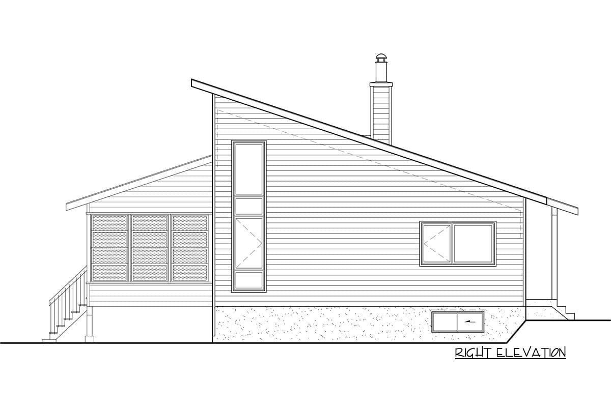 Plan 80960PM: 2-Bed Contemporary House Plan with Floor To Ceiling Windows - Image #4 - Contemporary, Modern