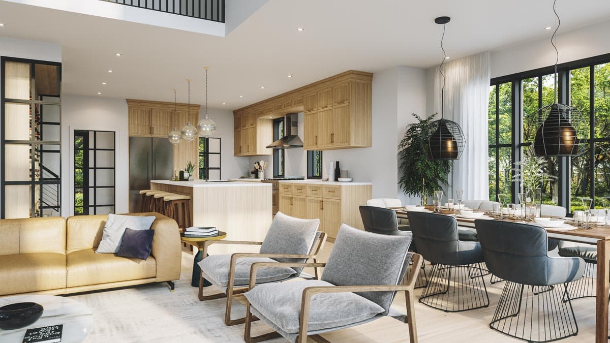 Plan 22570DR: 4-Bed New American House Plan with Covered Rear Porch - 2496 Sq Ft - Image #6 - Country, Farmhouse, Modern Farmhouse, New American, Northwest