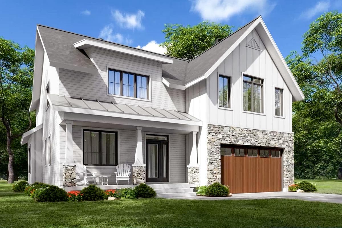 Plan 22570DR: 4-Bed New American House Plan with Covered Rear Porch - 2496 Sq Ft - Image #14 - Country, Farmhouse, Modern Farmhouse, New American, Northwest