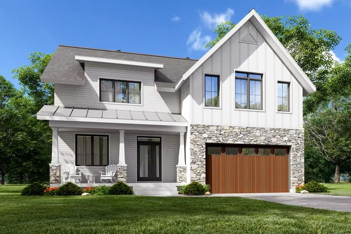 Plan 22570DR: 4-Bed New American House Plan with Covered Rear Porch - 2496 Sq Ft - Image #15 - Country, Farmhouse, Modern Farmhouse, New American, Northwest