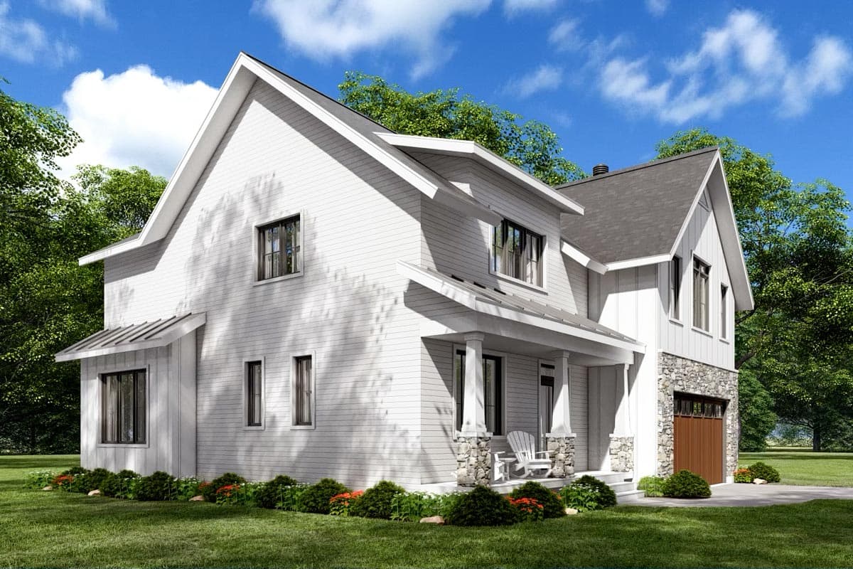 Plan 22570DR: 4-Bed New American House Plan with Covered Rear Porch - 2496 Sq Ft - Image #22 - Country, Farmhouse, Modern Farmhouse, New American, Northwest