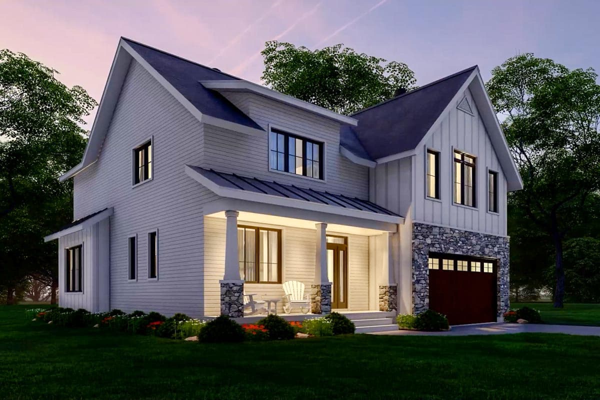 Plan 22570DR: 4-Bed New American House Plan with Covered Rear Porch - 2496 Sq Ft - Image #33 - Country, Farmhouse, Modern Farmhouse, New American, Northwest