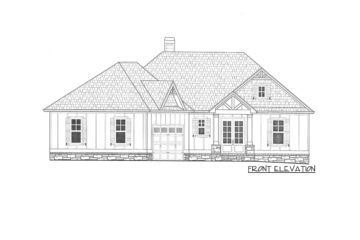 Plan 24409TW: One-Level Craftsman Home Plan with Walk-Out Basement - Image #48 - Country, Craftsman, New American, Traditional