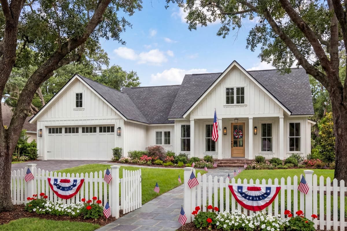 Plan image - 51829HZ:One-Story Modern Farmhouse Plan with Open Concept Living - 1706 Sq Ft