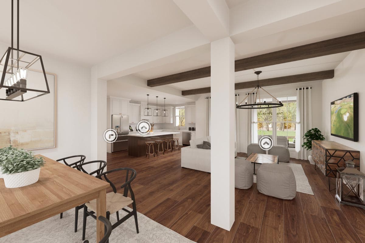 Plan 51829HZ: One-Story Modern Farmhouse Plan with Open Concept Living - 1706 Sq Ft - Virtual Tour Cover Image - Cottage, Farmhouse, Modern Farmhouse, Traditional