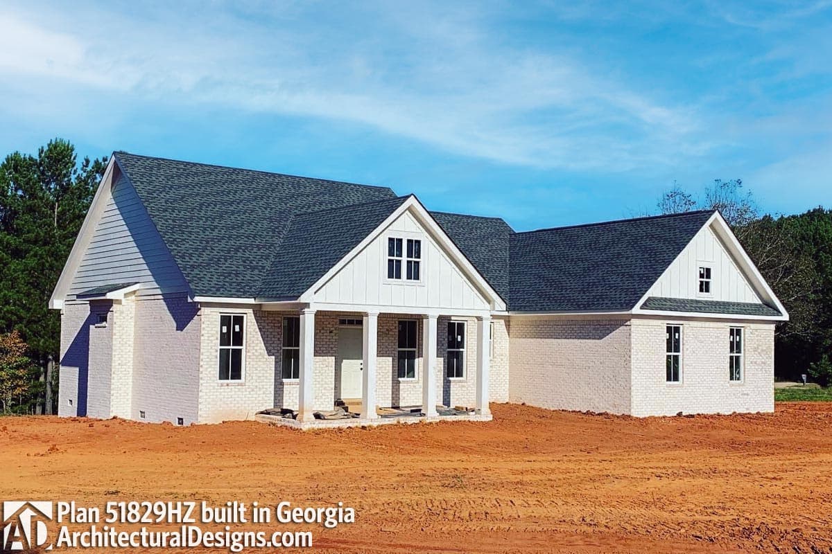 build gallery item - House Plan 51829HZ  comes to life in North Carolina