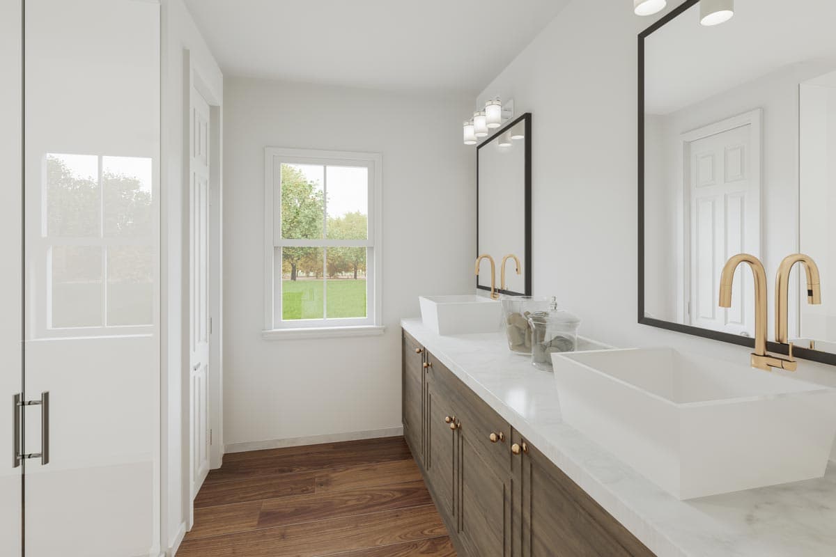 Plan 51829HZ: One-Story Modern Farmhouse Plan with Open Concept Living - 1706 Sq Ft - Image #8 - Cottage, Farmhouse, Modern Farmhouse, Traditional