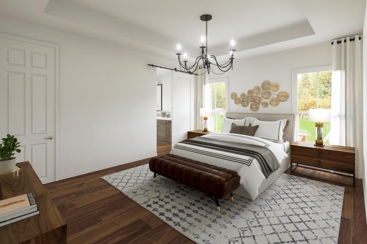 Plan 51829HZ: One-Story Modern Farmhouse Plan with Open Concept Living - 1706 Sq Ft - Image #7 - Cottage, Farmhouse, Modern Farmhouse, Traditional