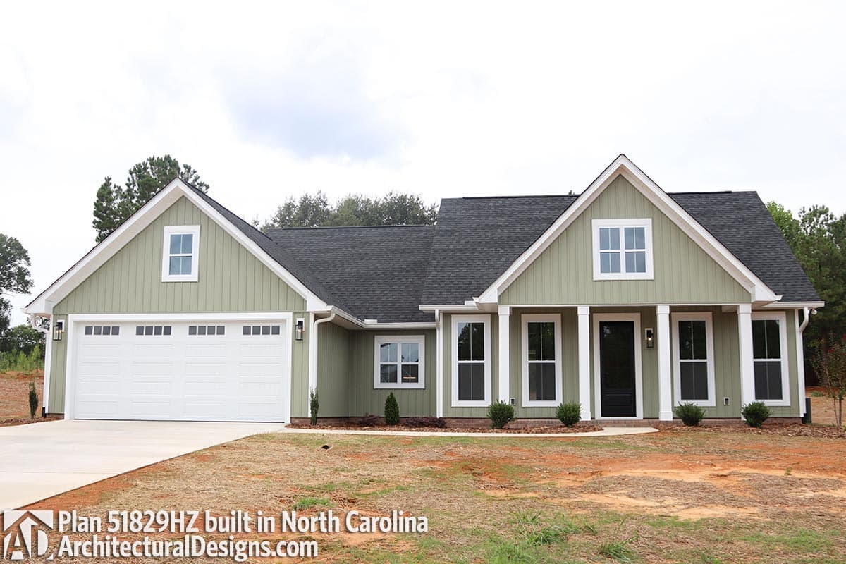 build gallery item - House Plan 51829HZ  comes to life in North Carolina