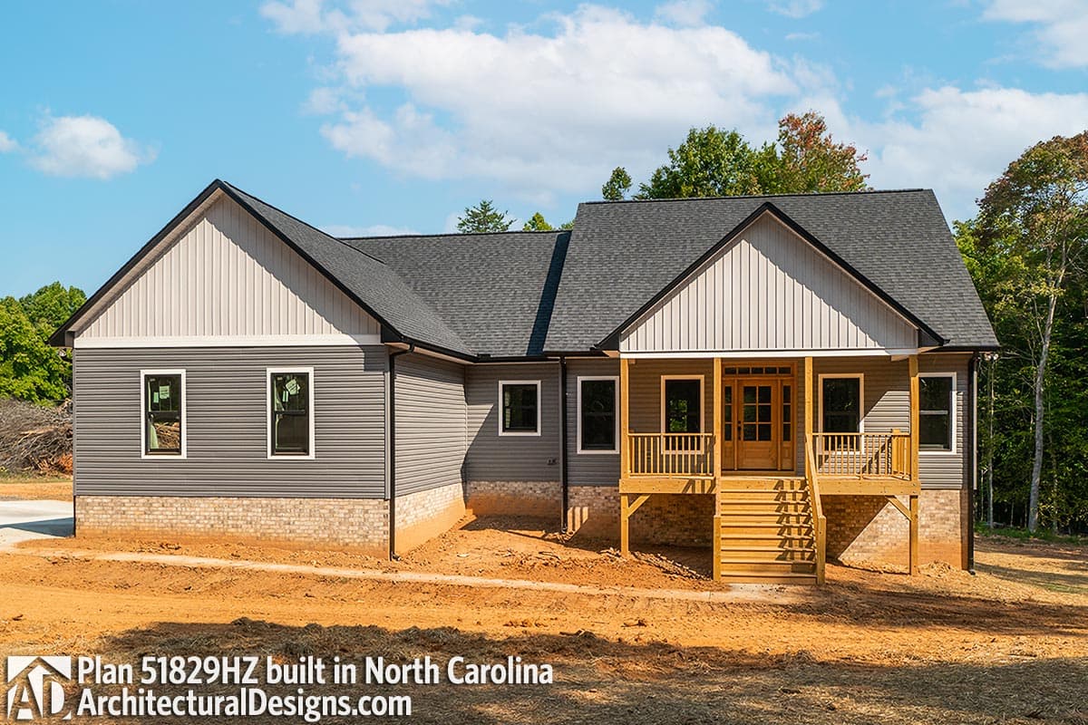 build gallery item - Farmhouse Plan 51829HZ Comes to Life in North Carolina, Again!