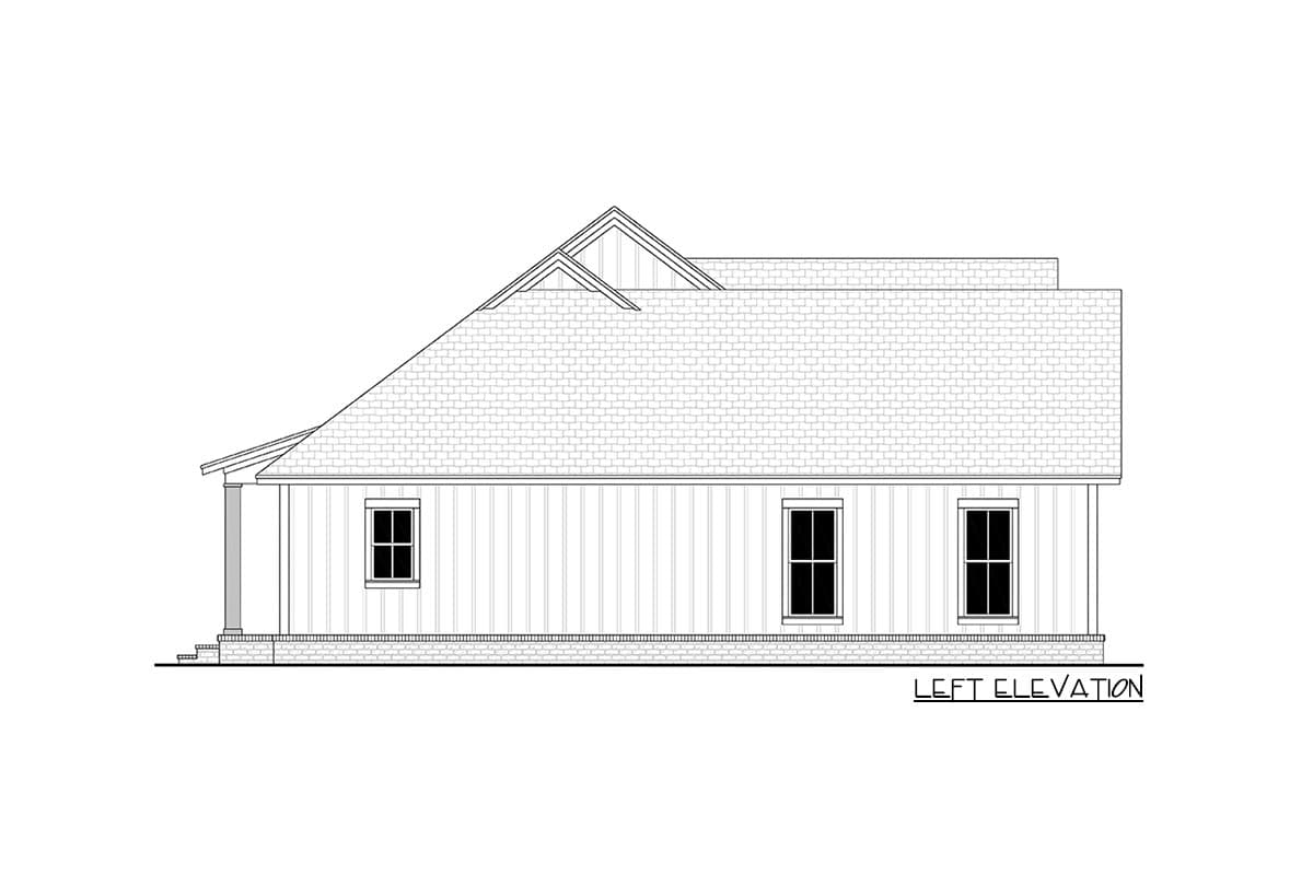 Plan 51829HZ: One-Story Modern Farmhouse Plan with Open Concept Living - 1706 Sq Ft - Image #31 - Cottage, Farmhouse, Modern Farmhouse, Traditional