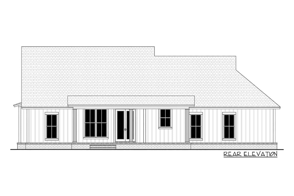 Plan 51829HZ: One-Story Modern Farmhouse Plan with Open Concept Living - 1706 Sq Ft - Image #33 - Cottage, Farmhouse, Modern Farmhouse, Traditional