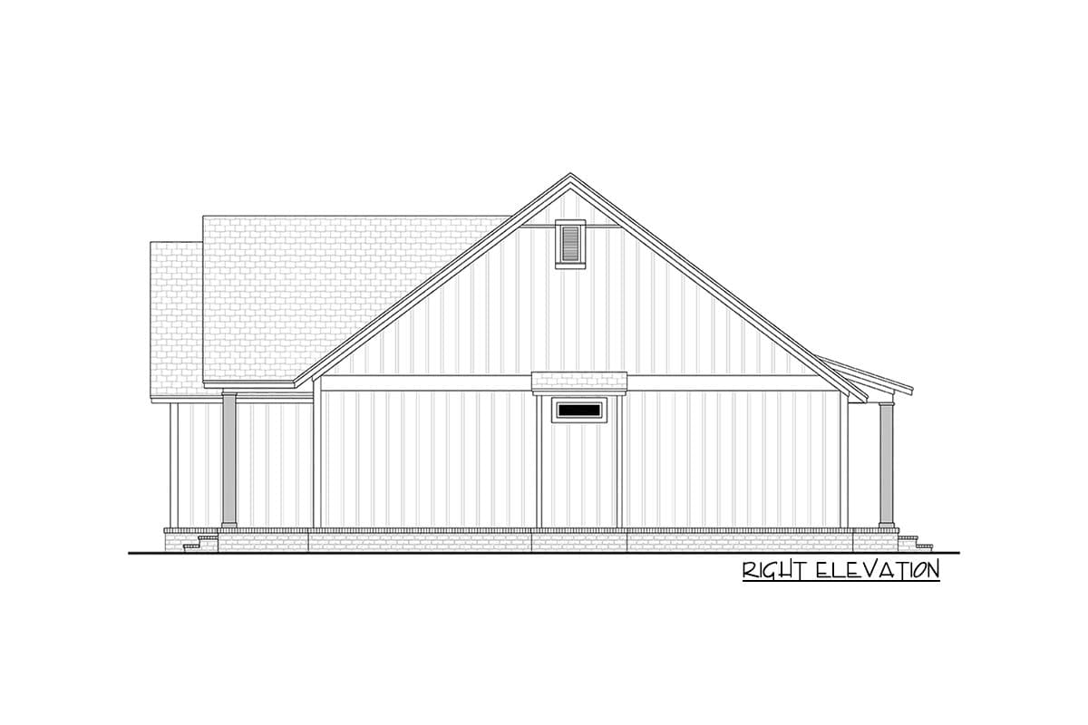 Plan 51829HZ: One-Story Modern Farmhouse Plan with Open Concept Living - 1706 Sq Ft - Image #34 - Cottage, Farmhouse, Modern Farmhouse, Traditional