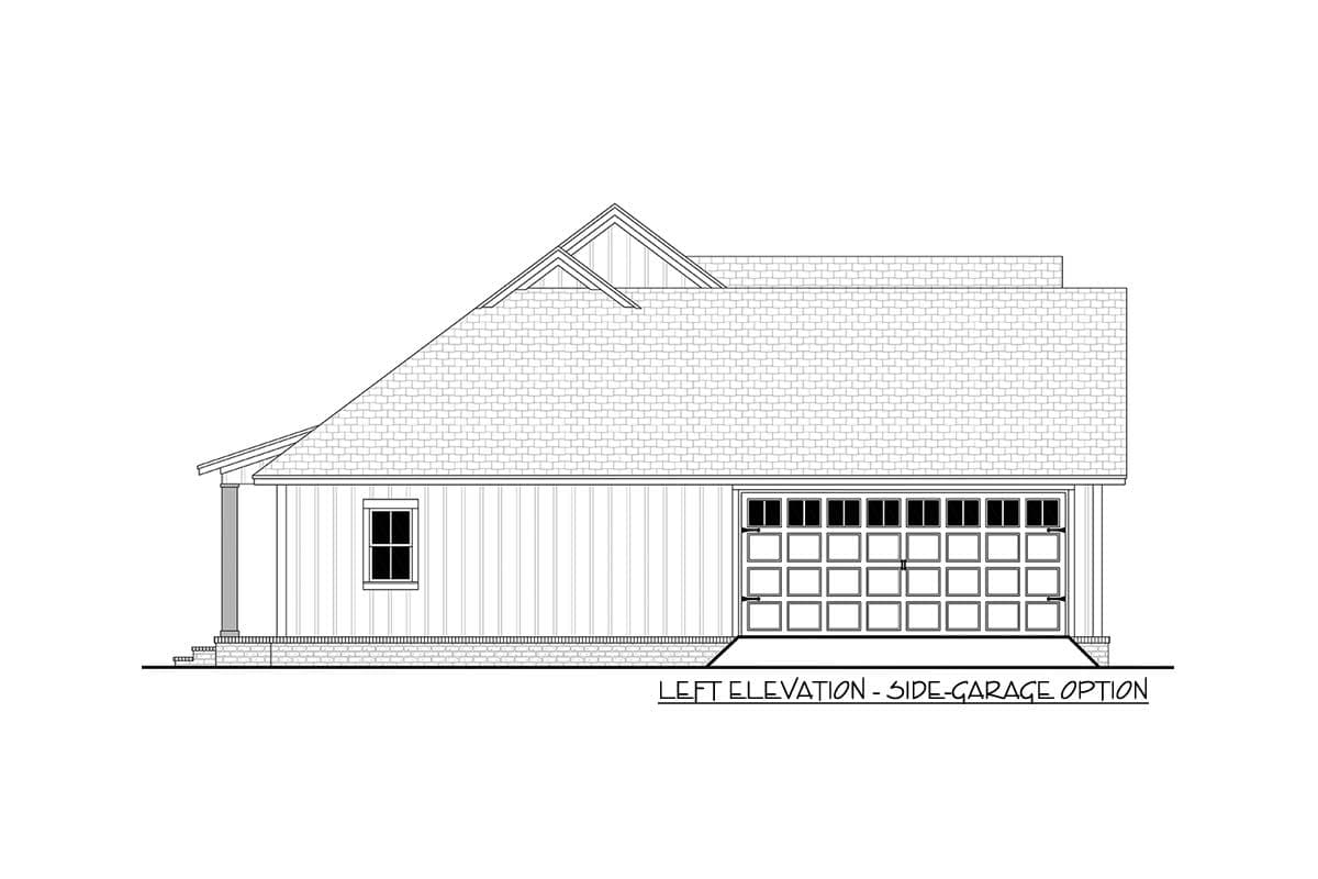 Plan 51829HZ: One-Story Modern Farmhouse Plan with Open Concept Living - 1706 Sq Ft - Image #32 - Cottage, Farmhouse, Modern Farmhouse, Traditional