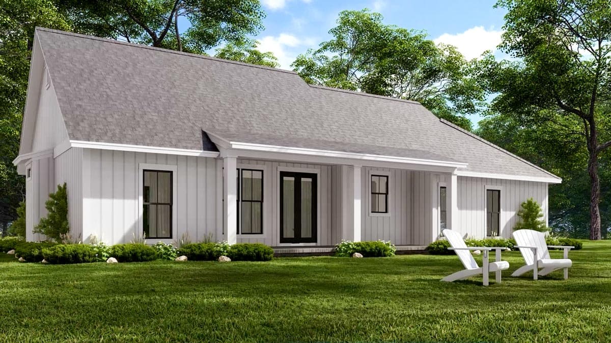 Plan 51829HZ: One-Story Modern Farmhouse Plan with Open Concept Living - 1706 Sq Ft - Image #13 - Cottage, Farmhouse, Modern Farmhouse, Traditional