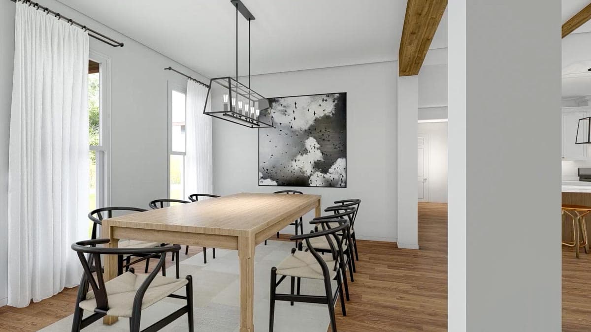 Plan 51829HZ: One-Story Modern Farmhouse Plan with Open Concept Living - 1706 Sq Ft - Image #22 - Cottage, Farmhouse, Modern Farmhouse, Traditional