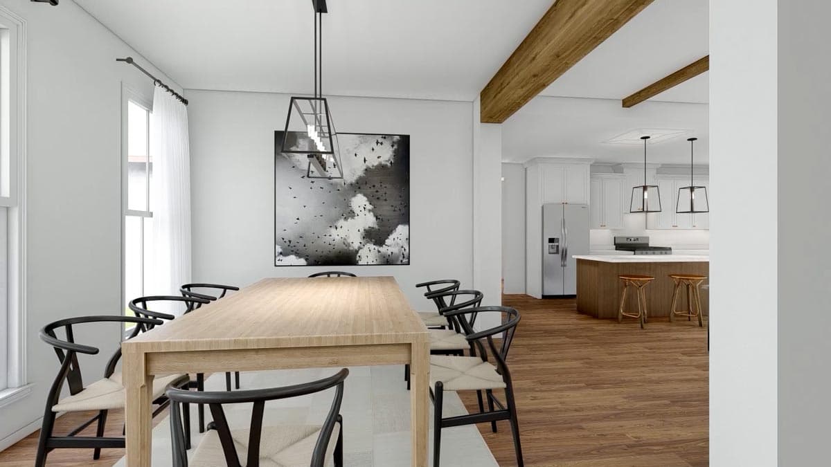 Plan 51829HZ: One-Story Modern Farmhouse Plan with Open Concept Living - 1706 Sq Ft - Image #23 - Cottage, Farmhouse, Modern Farmhouse, Traditional