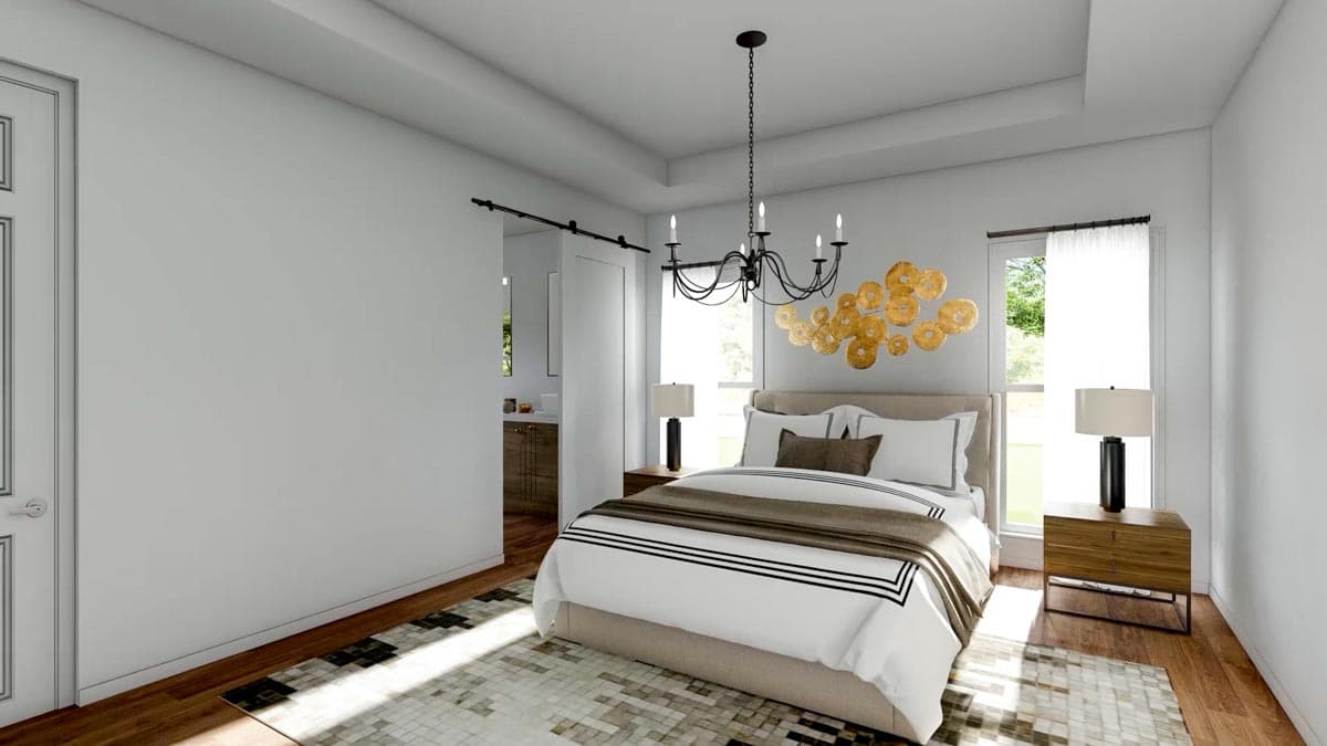 Plan 51829HZ: One-Story Modern Farmhouse Plan with Open Concept Living - 1706 Sq Ft - Image #26 - Cottage, Farmhouse, Modern Farmhouse, Traditional