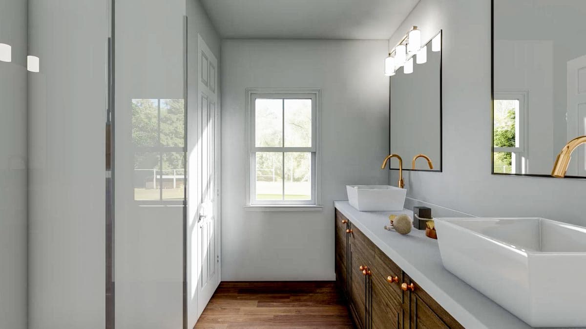 Plan 51829HZ: One-Story Modern Farmhouse Plan with Open Concept Living - 1706 Sq Ft - Image #27 - Cottage, Farmhouse, Modern Farmhouse, Traditional