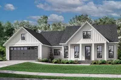 One-Story Modern Farmhouse Plan with Open Concept Living - 1706 Sq Ft