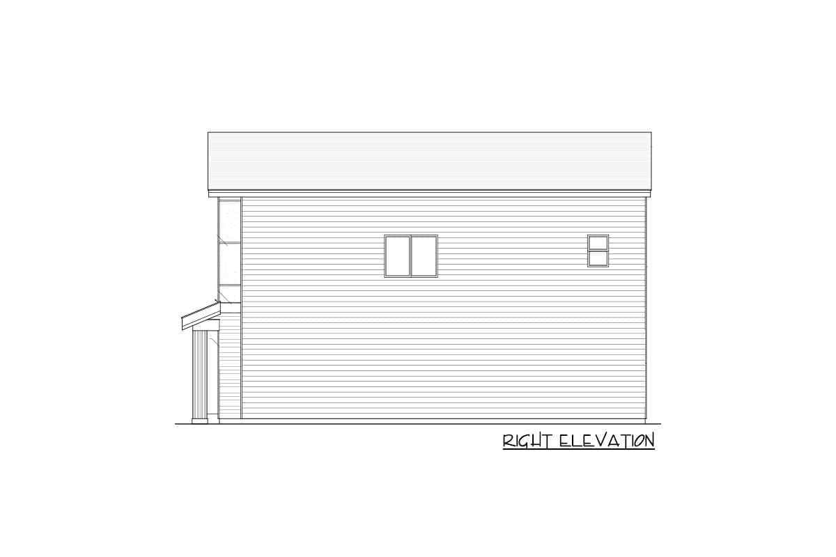 Plan 28002J: 1631 Square Foot Contemporary Plan Just 26-Feet Wide Perfect for a Narrow Lot - Image #7 - Contemporary, Mid Century Modern, Modern, Northwest