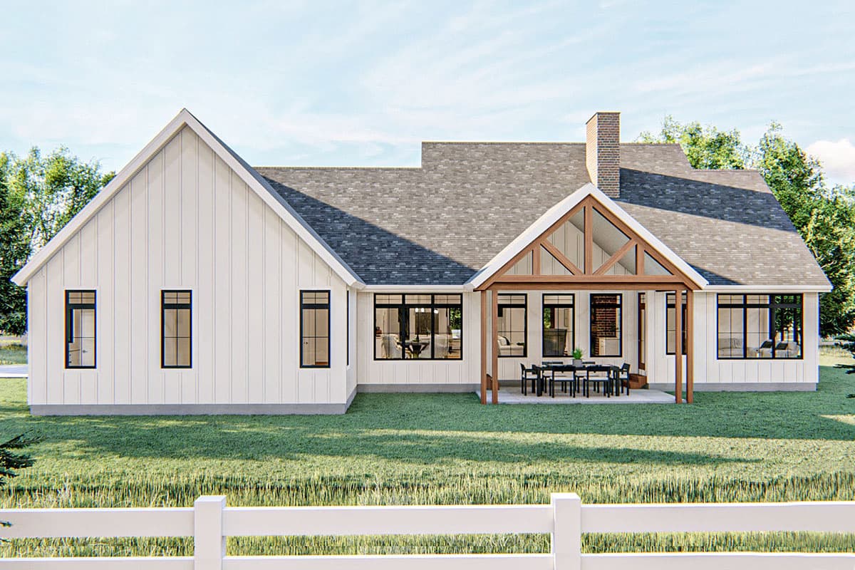 Plan 62841DJ: Modern Farmhouse Plan with Cathedral Ceiling in the Great Room and Kitchen - 2388 Sq Ft - Image #7 - Country, Farmhouse, Modern Farmhouse, New American, Southern