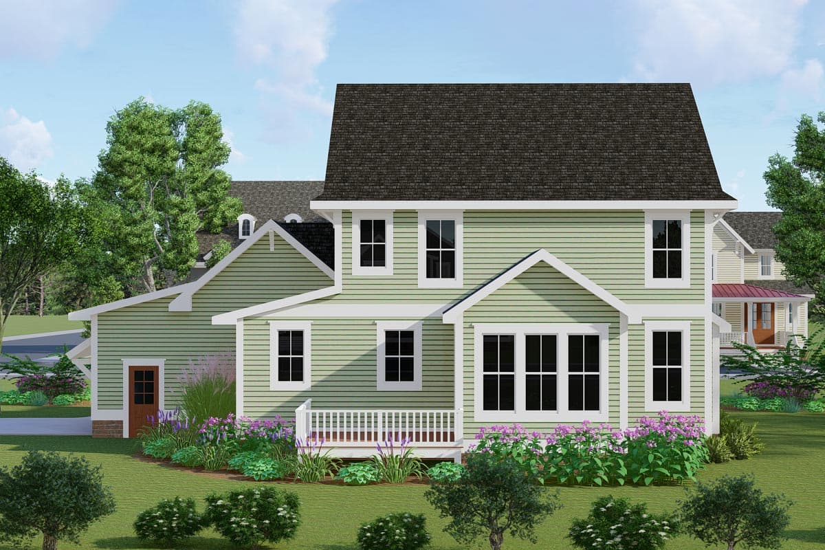 Plan 500070VV: Exclusive Two-story Farmhouse Plan with Side-entry Garage - Image #6 - Country, Farmhouse, Traditional