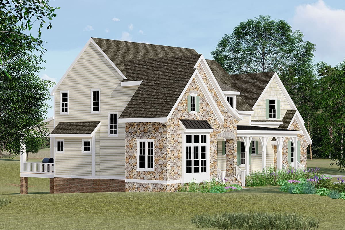 Plan 500071VV: Exclusive Southern Home Plan with Screened Porch - Image #7 - Country, New American, Southern