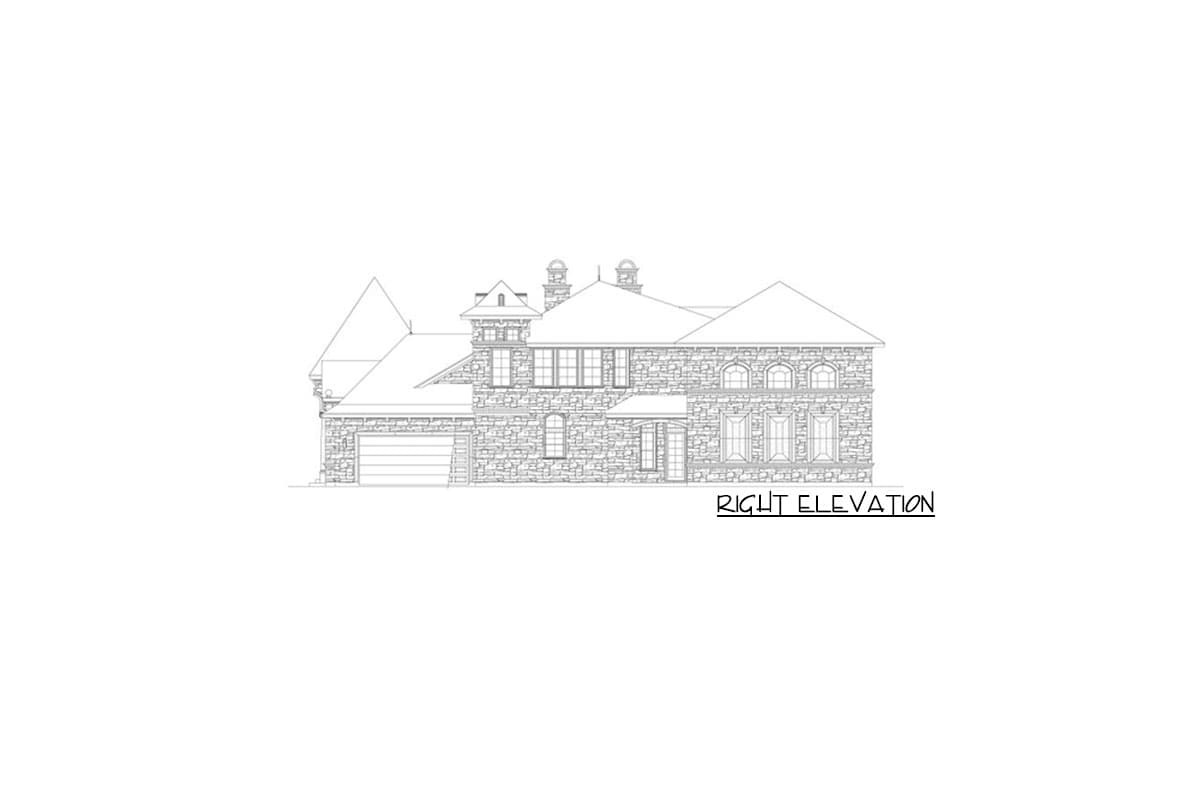 Plan 36591TX: Spacious 5-Bed House Plan with Sport Court - Image #4 - European, French Country