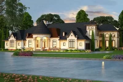 Spacious 5-Bed House Plan with Sport Court