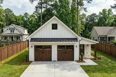 Modern Farmhouse Detached Garage with Pull-down Stairs