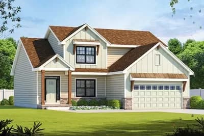 Cute Craftsman House Plan with Main-Floor Master Bedroom