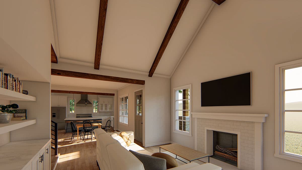 Plan 915034CHP: Traditional Two-Story House Plan with Outdoor Living Space - 1884 Sq Ft - Image #8 - Cottage, Country, Craftsman, Hill Country, Modern Farmhouse, New American